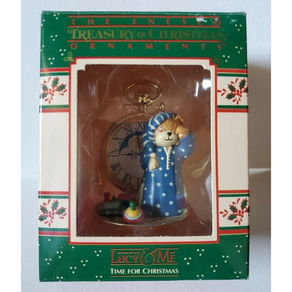 Enesco Treasury Ornament Time For Christmas Lucy & Me 1987 Holiday Collectible